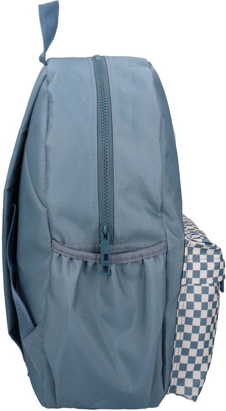 Studio V Double Check - Rugzak - Gevoerd - 13,6 liter - 39 x 29 x 12 cm - Geruit - Blauw