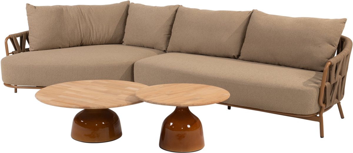 4 Seasons Outdoor June Biarritz salon lounge chaise longue 4 pièces amber