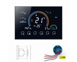 Top 10 thermostaten voor elektrische vloerverwarming 2026: Wifi-inbouwthermostaat Tuya Smart Life zwart