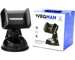 Wegman Telefoonhouder Auto Zuignap - Sterke Zuignap voor Dashboard en Raam - Universeel voor alle Telefoons - GSM Houder Auto - Telefoonhouders Auto - Phone Holder Car - Auto Accessories - Zwart