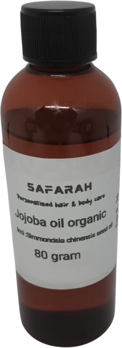 Safarah Pure Jojoba olie – Natuurlijke Huid- en Haarverzorging 80 gram - ook geschikt voor baard verzorging