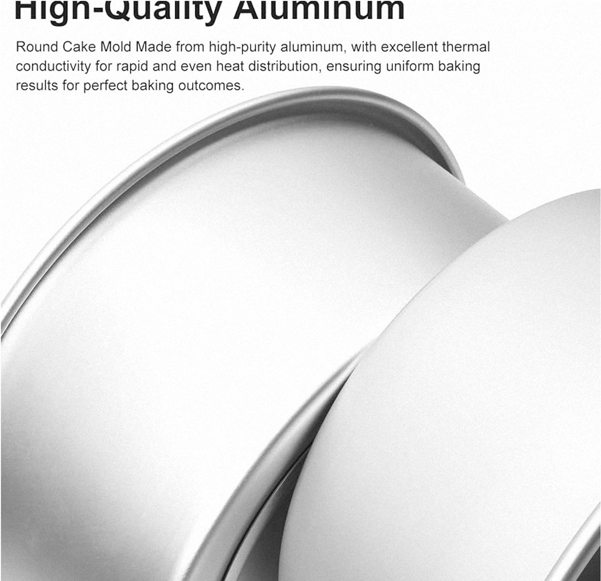 Geanodiseerde aluminium taartpan Ø 10 cm - set van 6 - zilver