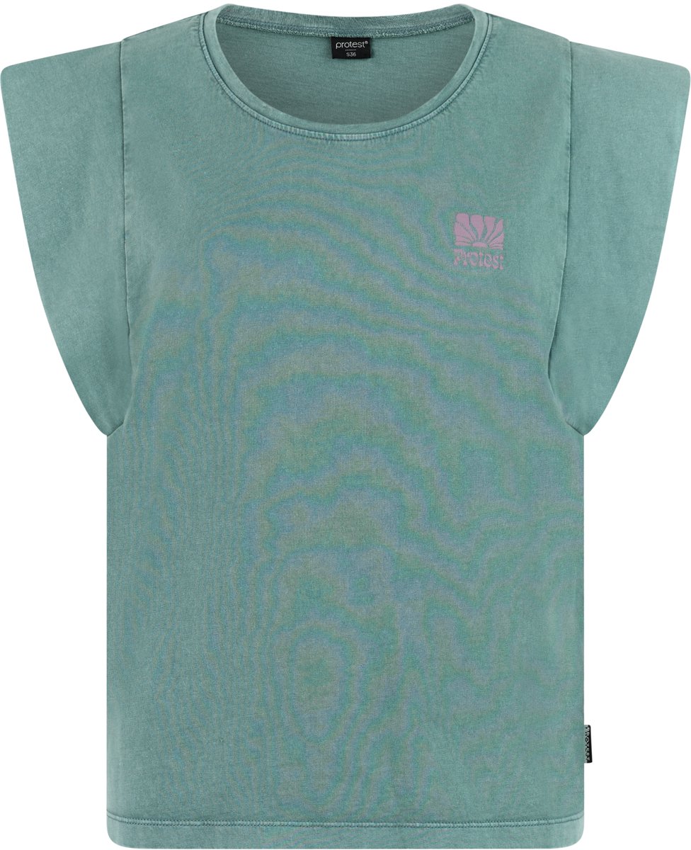 Protest PRTCandi T-shirt Dames 1/8 mouwen Ronde hals Normale pasvorm Groen