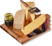 Old Amsterdam Kaasplank Grachtenpand – Houten Borrelplank en Serveerplank – Tapasplank Cadeau – Kaasplank Hout