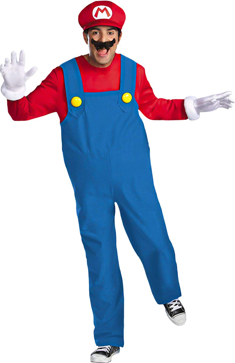 "Mario™ Deluxe outfit voor volwassenen - Verkleedkleding - Medium"