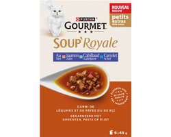 Top 10 kattensnacks 2026: Gourmet Soup Royale Zalm 4 x 6 x 45 g