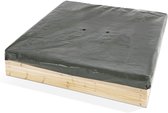 Wooden sandpit + coversheet