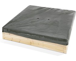 Wooden sandpit + coversheet