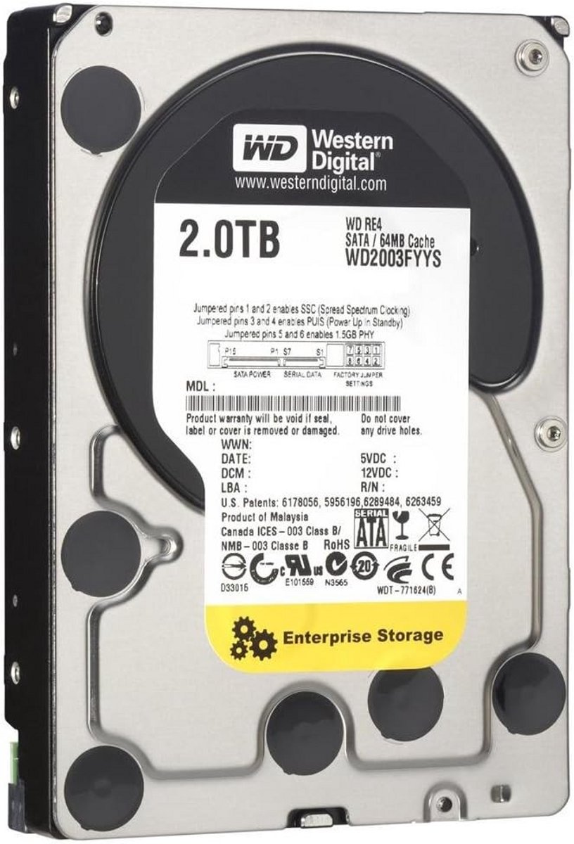 Interne Harde Schijf 2TB SATA 3.5 Inch 7200 RPM Voor Desktop
