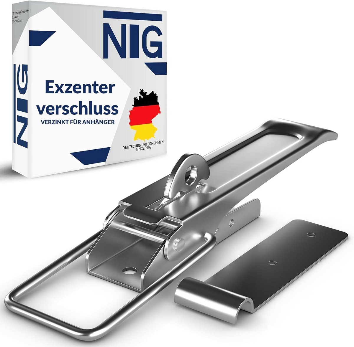 Robuuste Aanhanger Spansluiting met Montageplaat 210 mm Verzinkt Weerbestendig