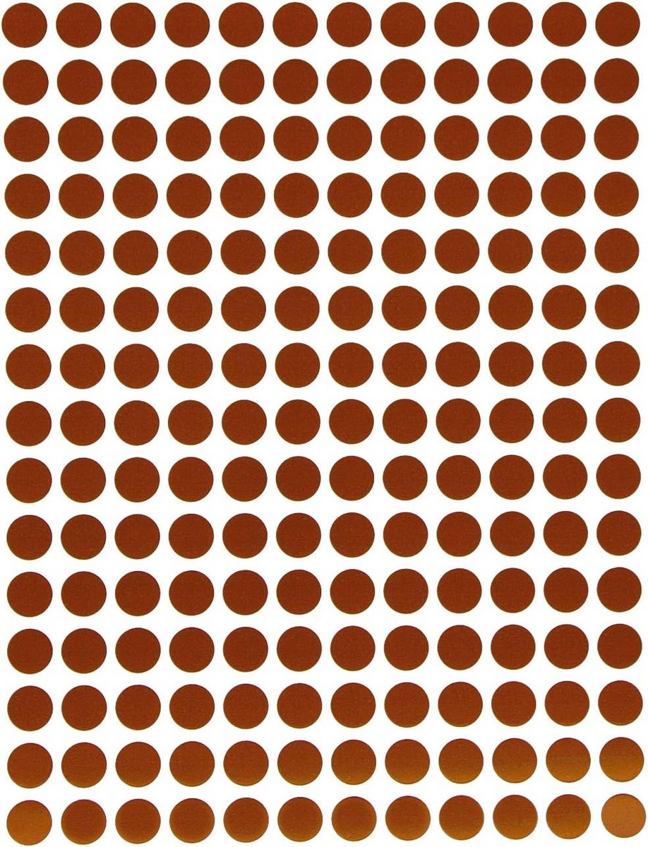 Bruine Ronde Stickers 8mm - Zelfklevende Cirkel Stickers voor Etikettering en Codering