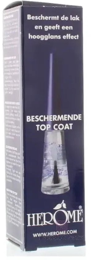 Herome Beschermende Topcoat - Protecting Top Coat - Nagellak blijft langer zitten - een beschermlaag  welke de kleur van de Nagellak intensiveert - 10ml.