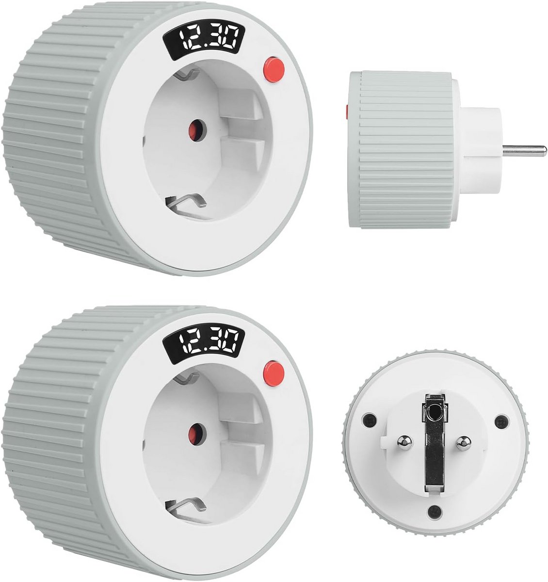 2 Packs Mechanische Tijdschakelaar met Digitale Display voor Huishoudelijke Apparaten