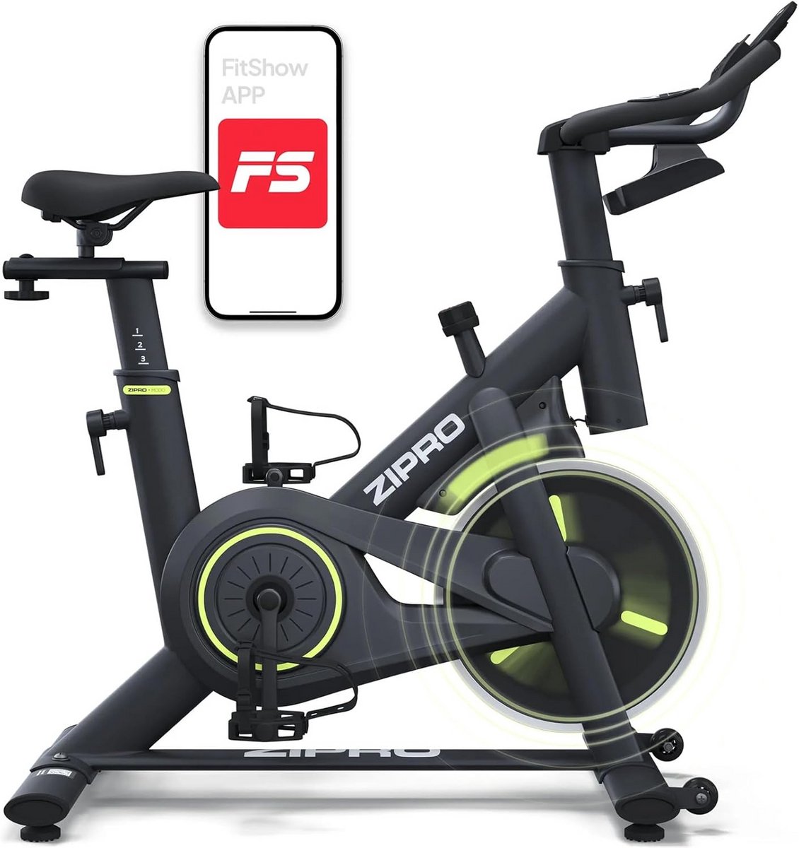 Stil Thuis Spinningfiets met LCD Monitor en Verstelbaar Zadel voor Cardio Training
