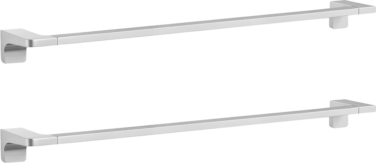 CECIPA max 2PCS Handdoekrek zliver - 59cm RVS Handdoekrek badkamer - Wandmontage Handdoekhouder - Handdoekstang - ZLiver