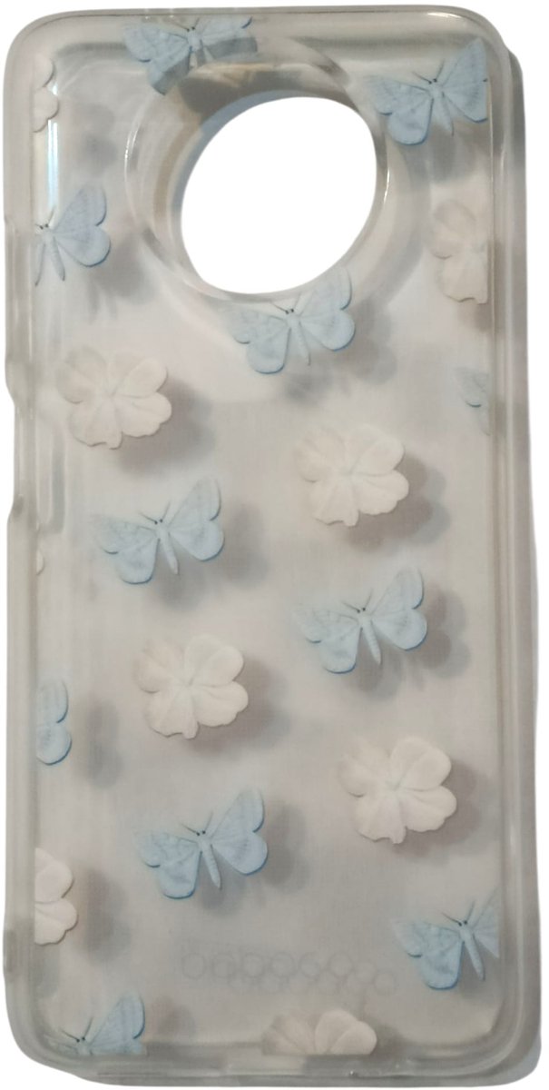 BABACO telefoonhoesje / case - XIAOMI REDMI NOTE 9T - Vlinders- transparant