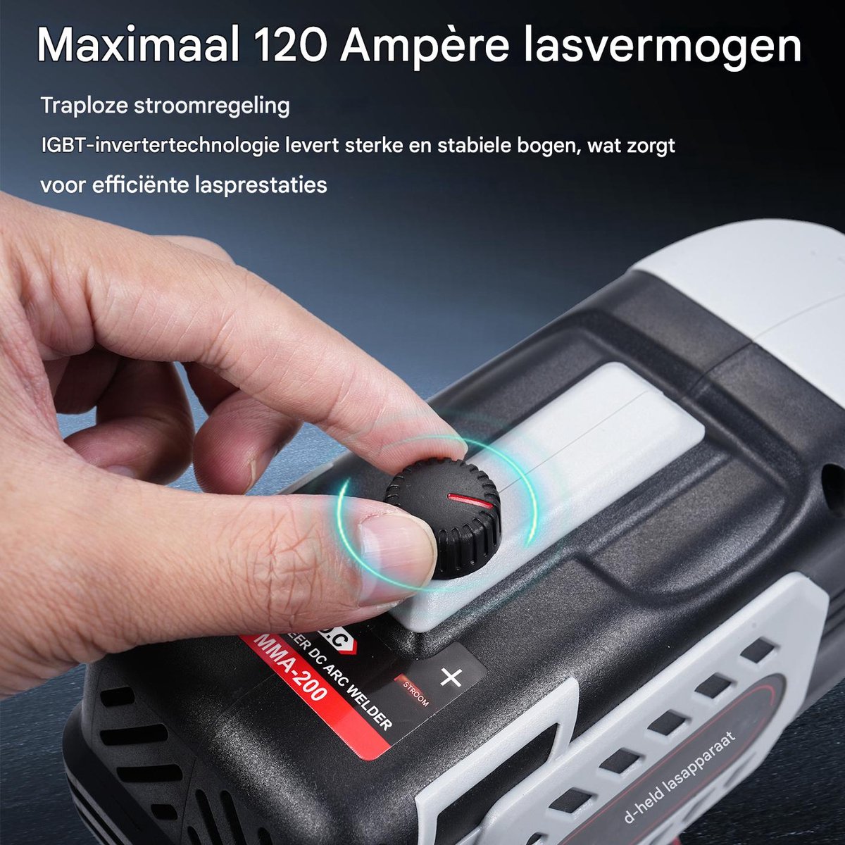 Handheld Lasapparaat – 120A – IGBT Inverter MMA Lasmachine – Inclusief 20 Lasstaven – Draagbaar voor Thuis & Werk – foto 8