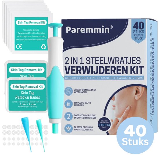 Paremmin 2-in-1 steelwratjes verwijderingskit, met 40 stuks, bevat reinigingsdoekjes, een pen en opzetstukken.