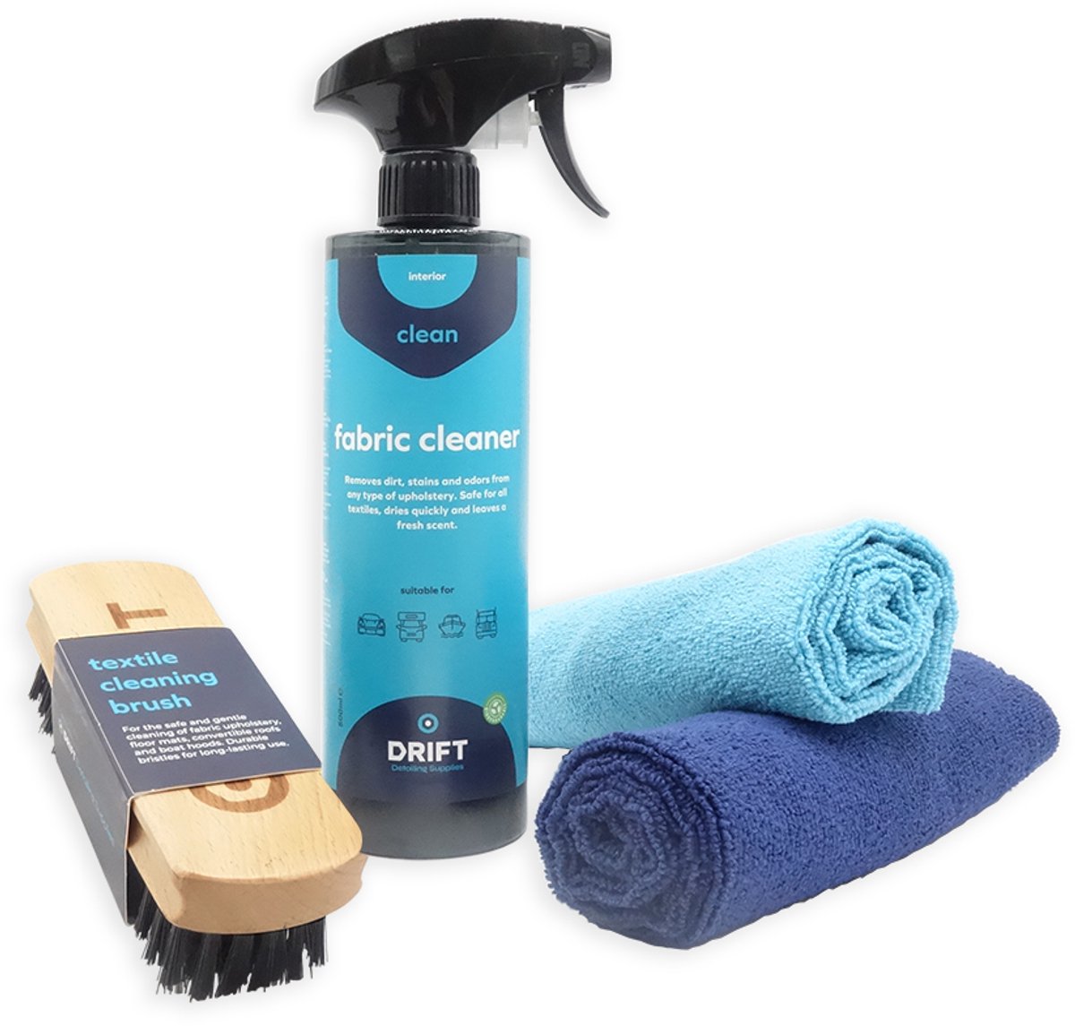 Auto Textiel Refresh Pakket – Complete Bekleding Reiniger Set - Interieur Bekleding Verfrisser Pakket - Autotextiel Reiniger