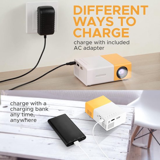 Mini Draagbare Videoprojector – Ondersteunt Bekabelde Schermspiegeling, Compatibel Met HDMI, Windows, IOS En Android – Compact Voor Thuis En Onderweg