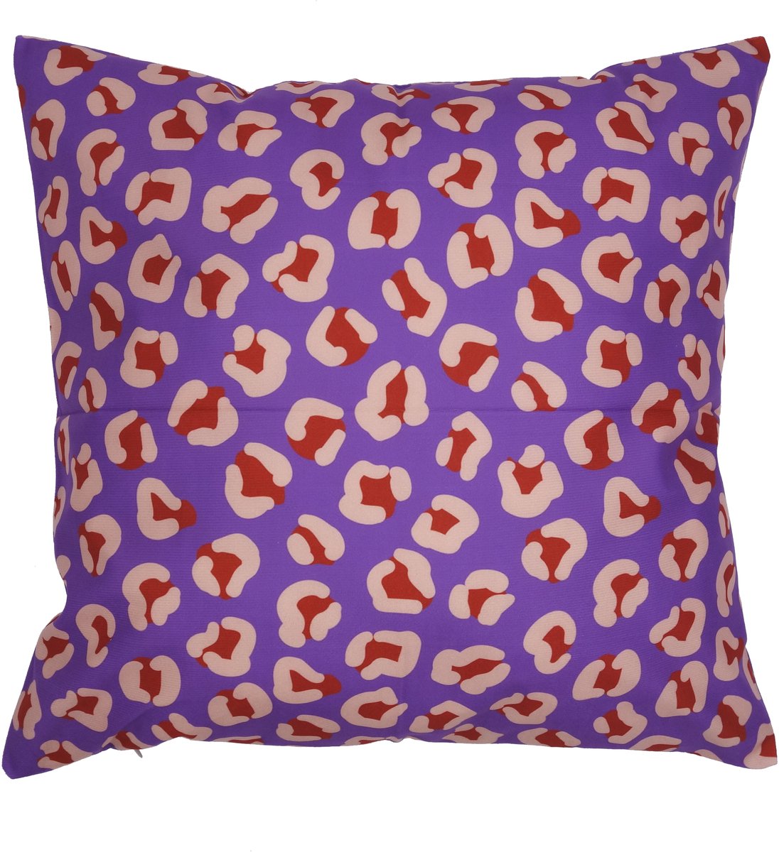 Kussenhoes Luipaard | Dierenprint | Lilapaars 45 x 45 cm | Exclusief binnenkussen