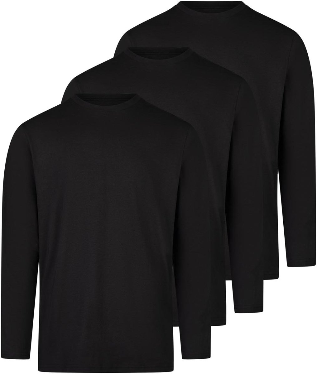 RAGMAN Heren longsleeve 3 pack Basic