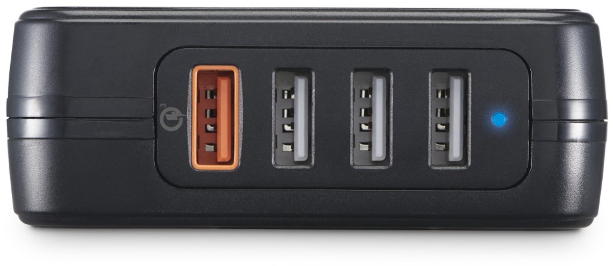 Hama Oplaadstation - 4x USB-A poort - oplaadstation voor smartphone en tablet - 33w - Qualcomm - Zwart