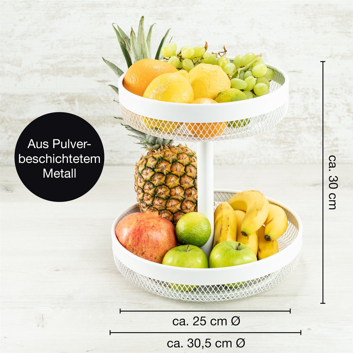 Moritz & Moritz fruitmand etagère rond wit