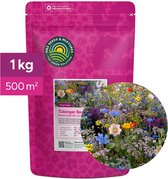 MRS Tübinger Bijenmengsel - Bloemenmengsel voor bijen - 1 kg voor 500 m² - Bloemzaden - Rijk aan nectar en stuifmeel - Lokt hommels, honing- en wilde bijen