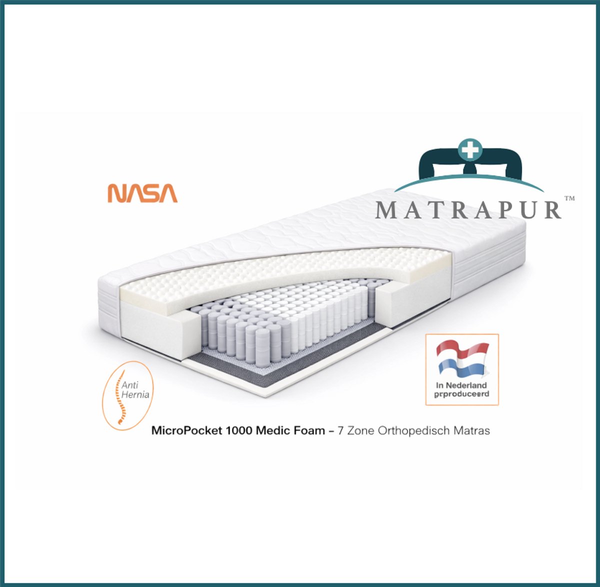 Compleet elektrische set ledikant seniorenbed 90x200 cm eiken kleur + 42-lats Elektrisch Verstelbaar + Master Nasa traagschuim | 7 zone Pocketveer matras 90x200 — afbeelding 2