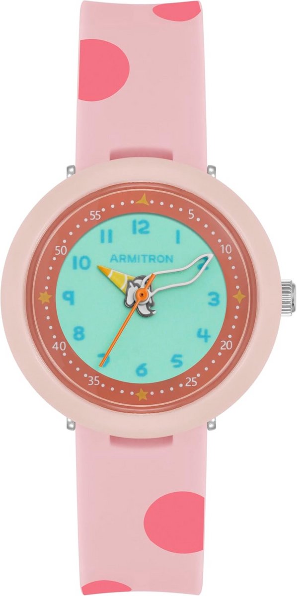 Kinderhorloge met Siliconen Band en Duidelijke Wijzerplaat in Speels Patroon