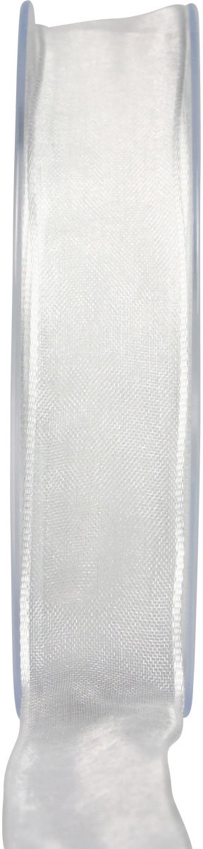 Chiffonlint organzalint decoratief lint organza wit 25mm 20m
