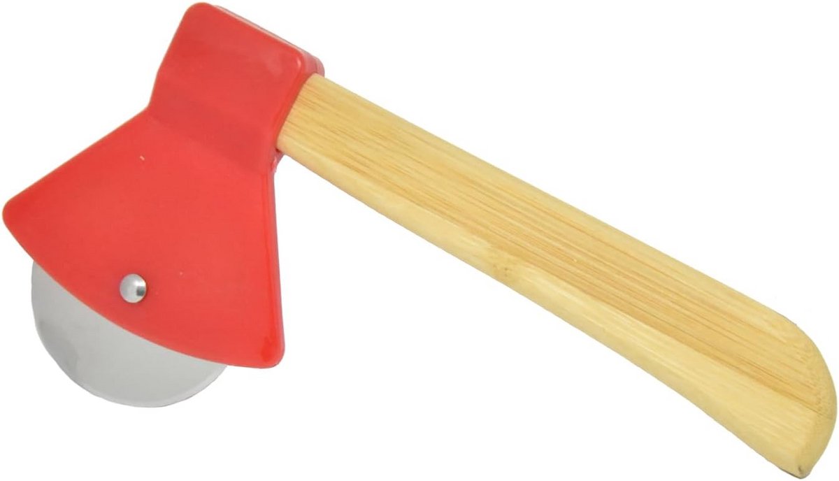 Pizzaroller en Pizzasnijder met Houten Handvat voor Gemakkelijk Snijden