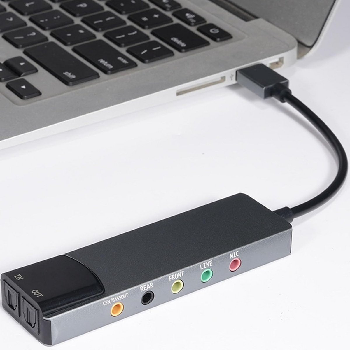 7.1 Externe USB Geluidskaart met Digitale SPDIF Uitgang voor PC en Laptop
