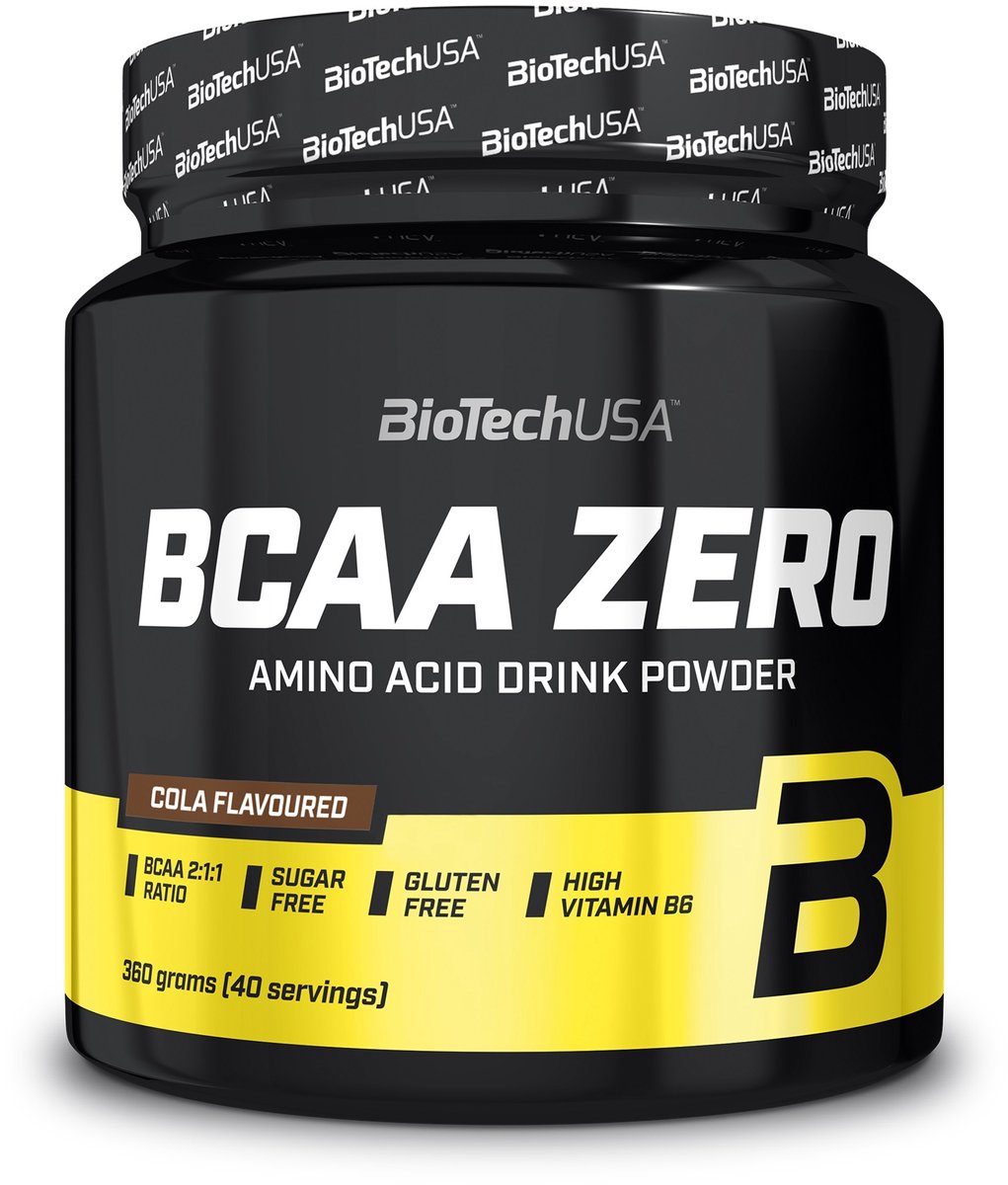 BioTechUSA BCAA Zero | Essentieel aminozuur poeder | 6g BCAA met instant L-leucine | Veganistisch | Suikervrij, Lactosevrij, Glutenvrij, 360 g, Cola
