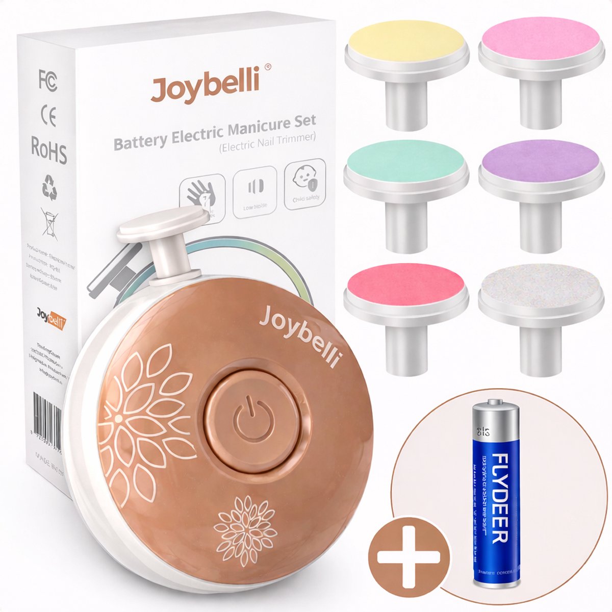 Joybelli® Elektrische Baby Nagelvijl - Nagelvijl baby - Elektrische Nagelvijl Baby - Baby Nagelvijl - Nagelvijlen - Baby Nagelverzorging - Manicureset baby - kraamcadeau