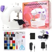 Machine à coudre Membeli - Mini machine à coudre électrique - Fonctionne sur secteur et piles - 2 vitesses - Accessoires inclus - Pour débutants et enfants