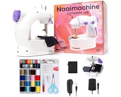Membeli Mini Naaimachine - Elektrische Naaimachine - Werkt op Stekker & Batterijen - 2 Snelheden - Voor Beginners & Kinderen
