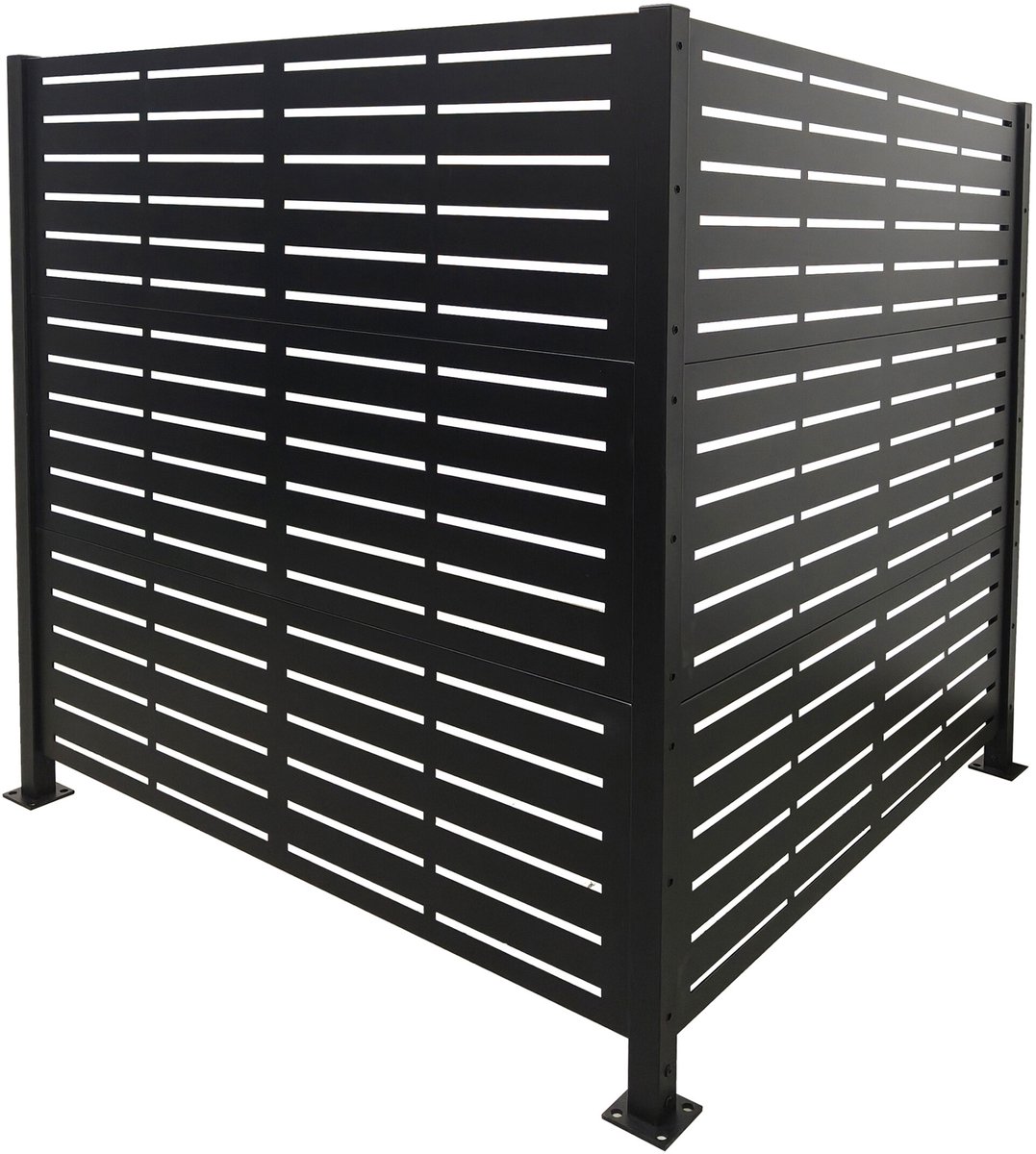 Afdekking voor afvaltonnen - 240x120x4 cm - zwart - voor buiten