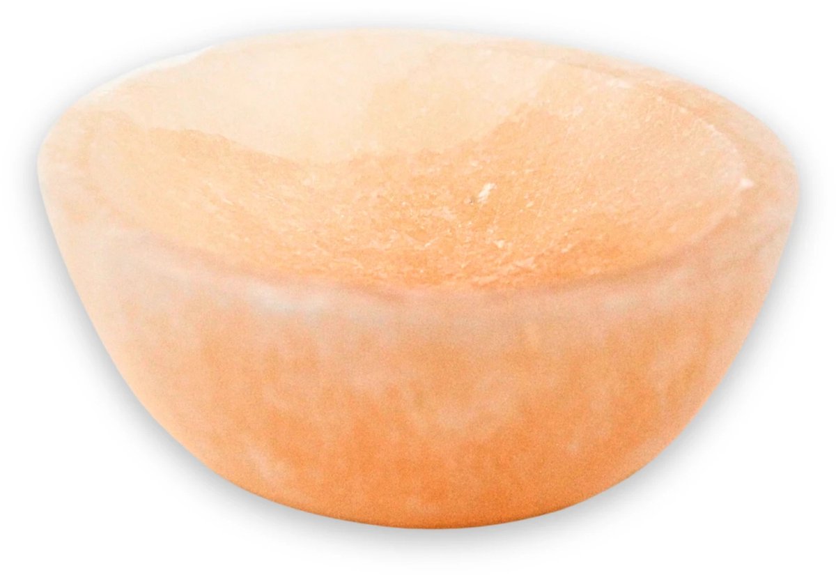 Ruben Robijn Seleniet oplaadschaal oranje 8 cm Wit