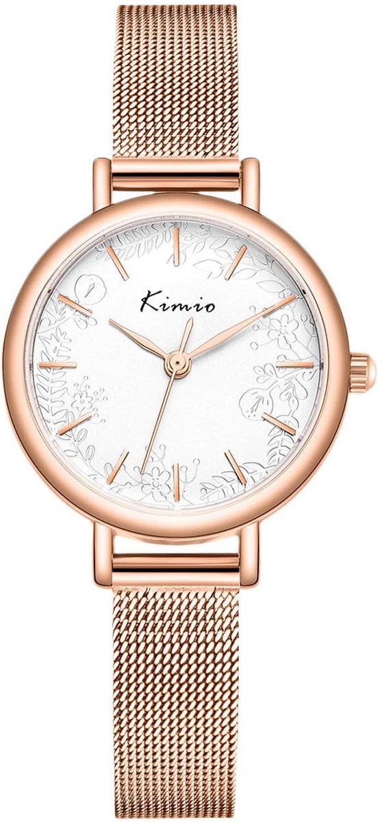 Elegant Dameshorloge met RVS Mesh Band - Analoog Kwarts Uurwerk