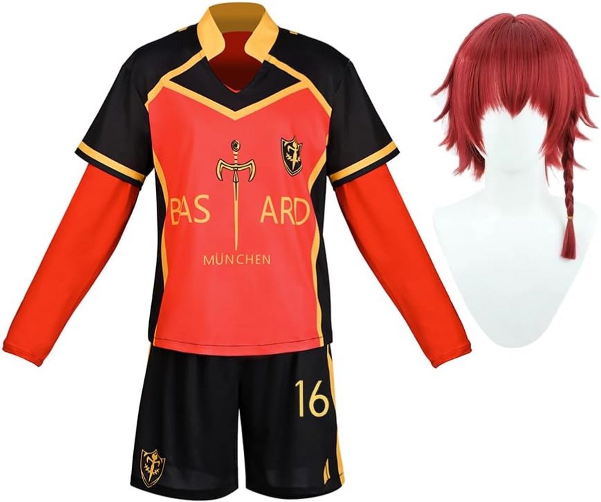 Anime Cosplay Voetbal Trainingspak Uniform met Pruik - Complete Rolsetting Kostuum
