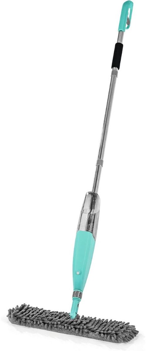 Florixa® Dweil met spray - Dweil - Mop - Turkoois - 168cm x 40cm x 13cm