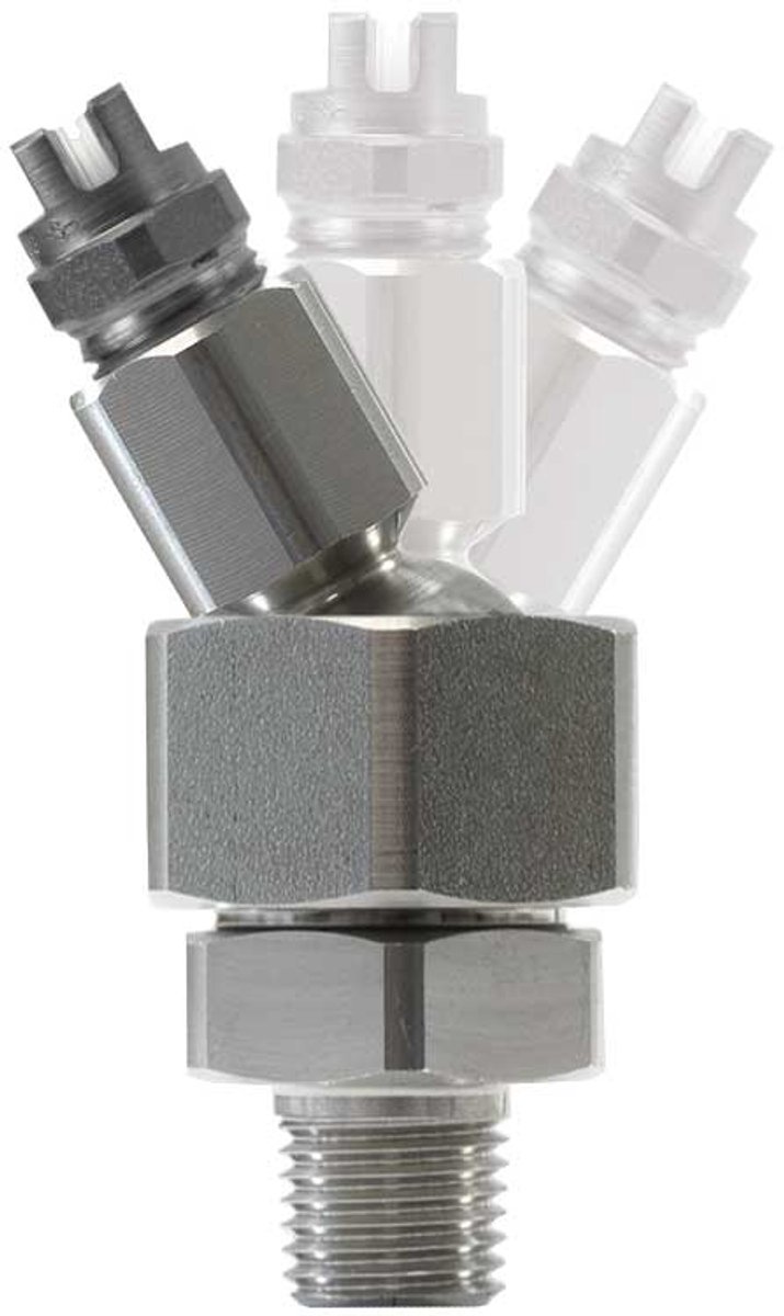 Nozzlehouder - RVS Zwenkbaar Spuitstuk 60° – Hogedruk – 350 Bar – 150°C