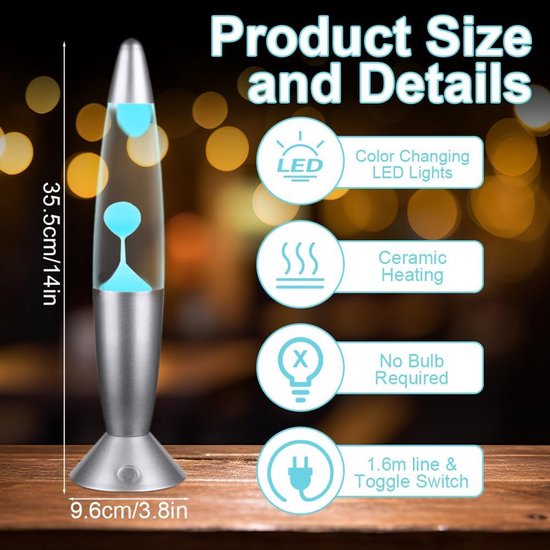 Lavalamp voor Kinderen - Plasmalamp Volwassenen - Sfeerlicht - Verlichting van Merkloos — afbeelding 4