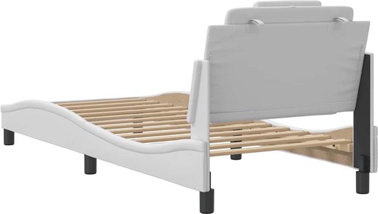 vidaXL - Bedframe - "Viana" - zonder - matras - kunstleer - wit - 80x200 - cm