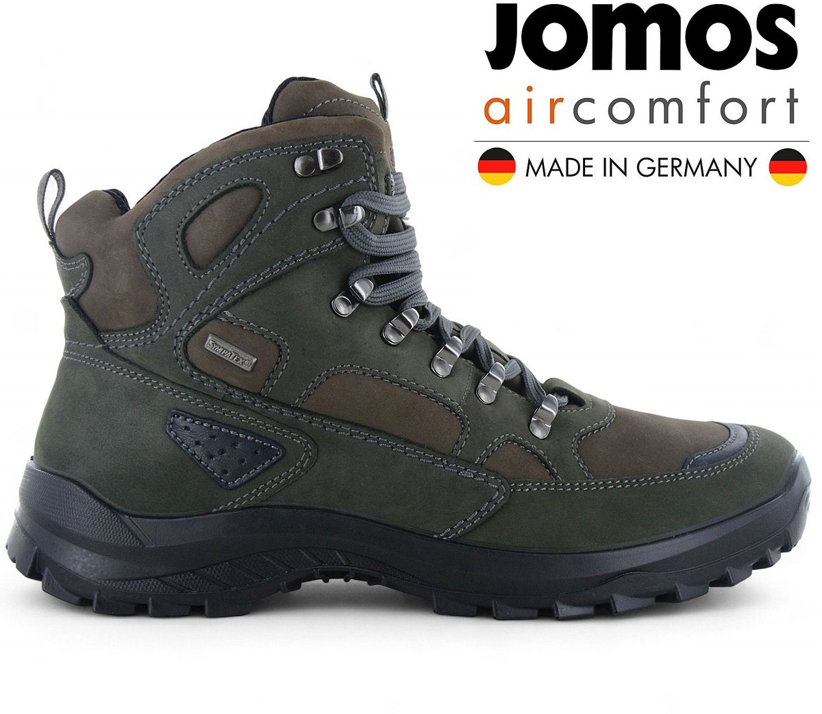 JOMOS Adventure Boots Heren Wandelschoenen Trekking Laarzen Leer 460805-488-2056 Groen