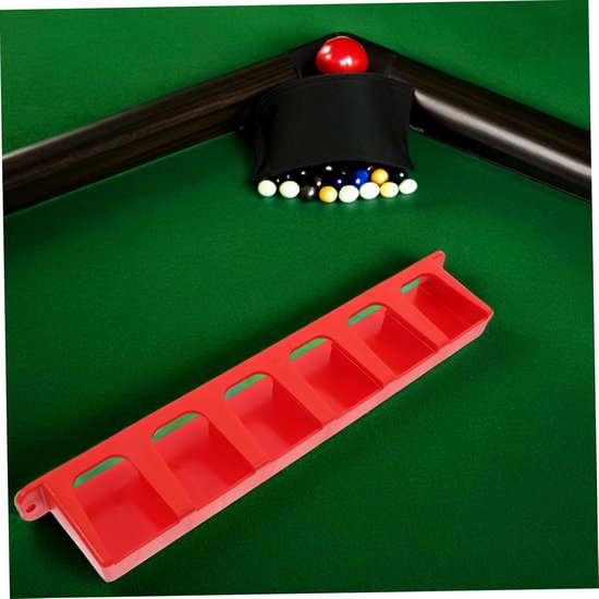 Biljartkeu Houder - Poolstok Standaard - Keu Opslag - Robuuste ABS Constructie - 6 Keu Capaciteit - Rood — afbeelding 4