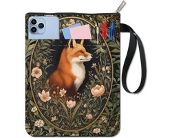 Boekomslag Beschermer – Boekentas – Boeken Beschermen – Wasbaar Doek – 28×22 cm – Bos Vos Bloem