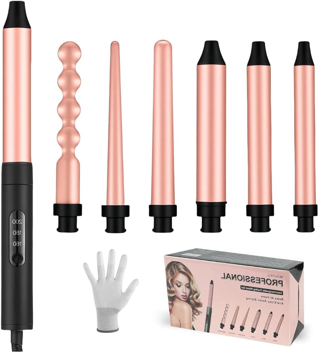 VIN® Professionele Hairwrap 5-in-1 – Easystyler Pro – Airstyler met 3 Temperaturen – Keramische Krultang – Föhnborstel voor alle Haarstylen - Multistyler - Heteluchtborstel - Fohnborstel - Perfect Cadeau